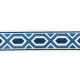 BRUNSCHWIG & FILS T8022100.5.0 AVRIL TAPE BLUE TRIM - Eade's Wallpaper