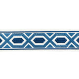BRUNSCHWIG & FILS T8022100.5.0 AVRIL TAPE BLUE TRIM - Eade's Wallpaper