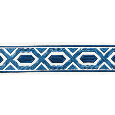 BRUNSCHWIG & FILS T8022100.5.0 AVRIL TAPE BLUE TRIM - Eade's Wallpaper