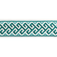 BRUNSCHWIG & FILS T8022101.13.0 AUDETTE TAPE AQUA TRIM - Eade's Wallpaper