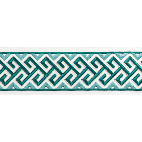 BRUNSCHWIG & FILS T8022101.13.0 AUDETTE TAPE AQUA TRIM - Eade's Wallpaper