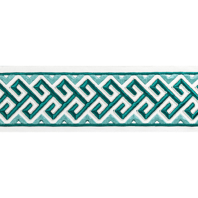 BRUNSCHWIG & FILS T8022101.13.0 AUDETTE TAPE AQUA TRIM - Eade's Wallpaper