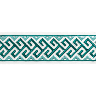 BRUNSCHWIG & FILS T8022101.13.0 AUDETTE TAPE AQUA TRIM - Eade's Wallpaper