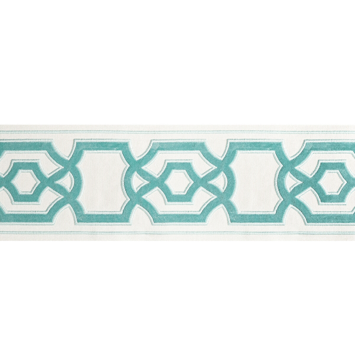 BRUNSCHWIG & FILS T8022102.13.0 CERISE TAPE AQUA TRIM - Eade's Wallpaper