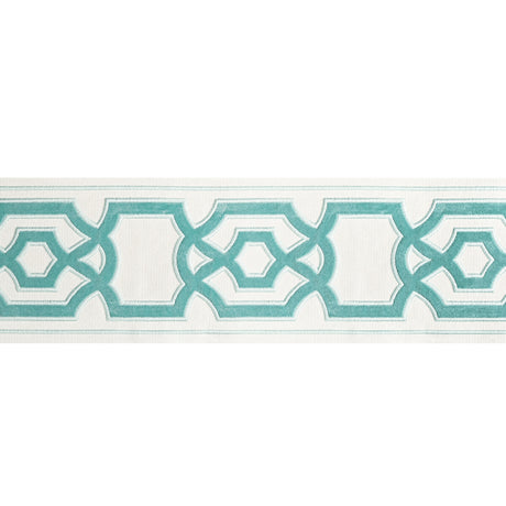 BRUNSCHWIG & FILS T8022102.13.0 CERISE TAPE AQUA TRIM - Eade's Wallpaper
