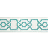 BRUNSCHWIG & FILS T8022102.13.0 CERISE TAPE AQUA TRIM - Eade's Wallpaper