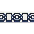 BRUNSCHWIG & FILS T8022102.50.0 CERISE TAPE NAVY TRIM - Eade's Wallpaper