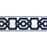 BRUNSCHWIG & FILS T8022102.50.0 CERISE TAPE NAVY TRIM - Eade's Wallpaper
