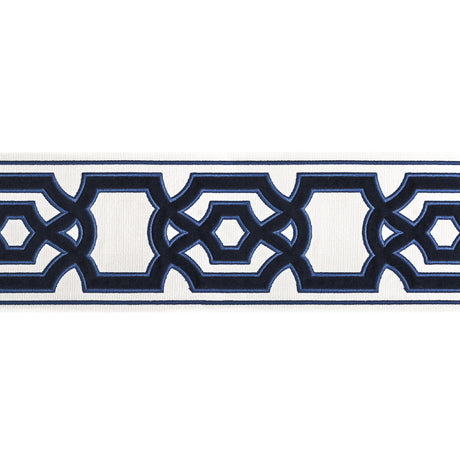 BRUNSCHWIG & FILS T8022102.50.0 CERISE TAPE NAVY TRIM - Eade's Wallpaper