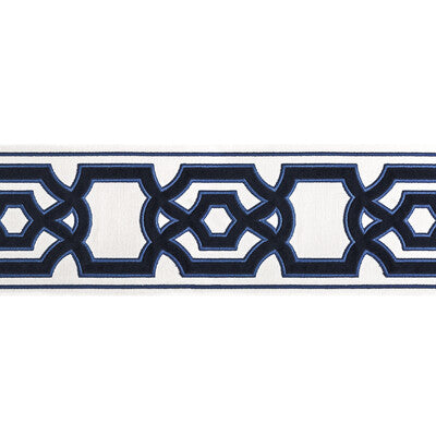 BRUNSCHWIG & FILS T8022102.50.0 CERISE TAPE NAVY TRIM - Eade's Wallpaper