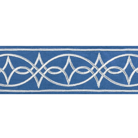 BRUNSCHWIG & FILS T8022104.5.0 ANAELLE TAPE BLUE TRIM - Eade's Wallpaper