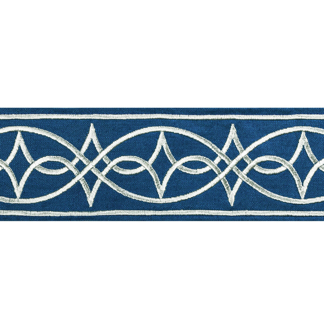 BRUNSCHWIG & FILS T8022104.50.0 ANAELLE TAPE NAVY TRIM - Eade's Wallpaper
