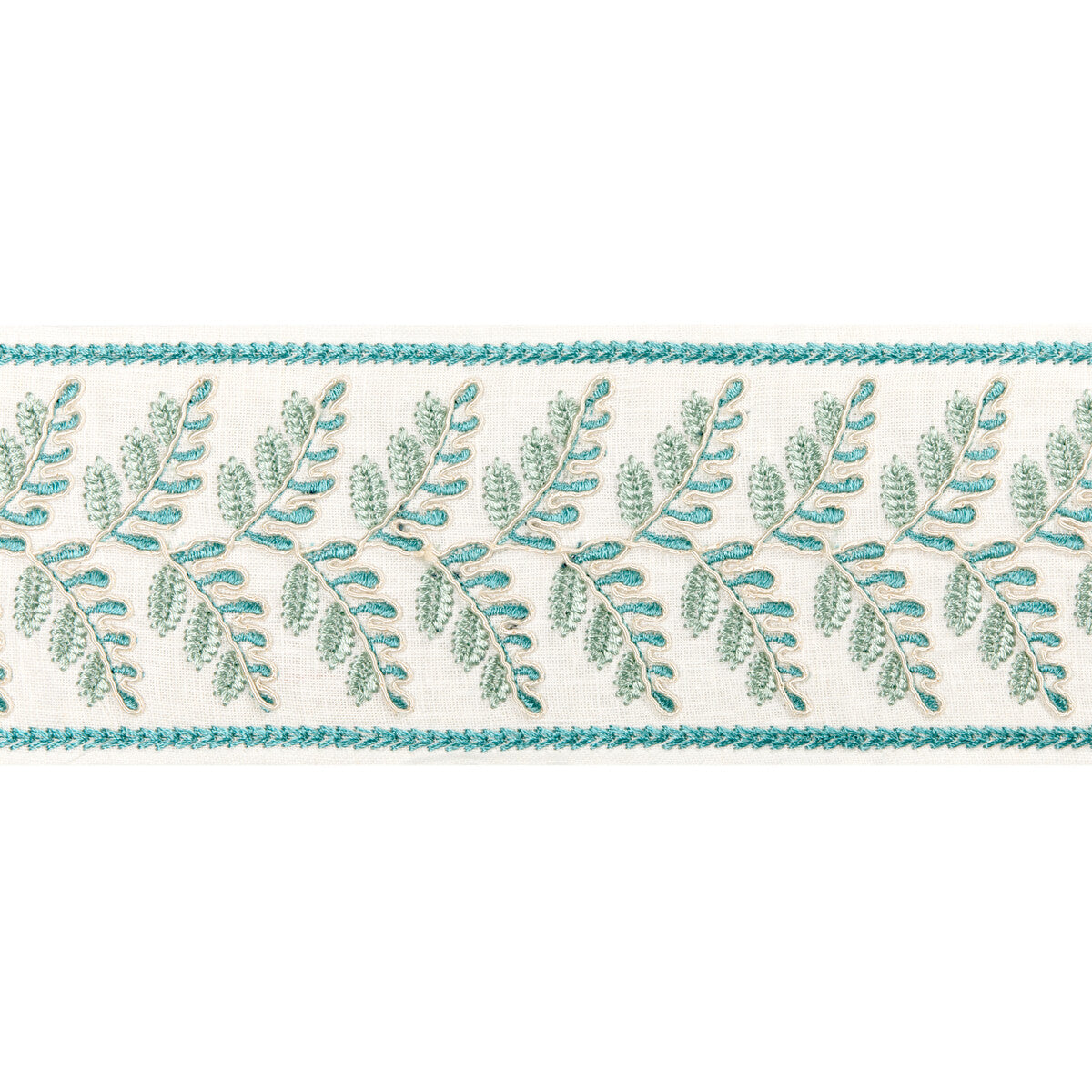 BRUNSCHWIG & FILS T8024100.13.0 FOUGERE BORDER AQUA TRIM - Eade's Wallpaper