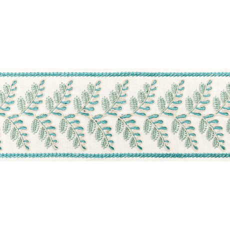 BRUNSCHWIG & FILS T8024100.13.0 FOUGERE BORDER AQUA TRIM - Eade's Wallpaper