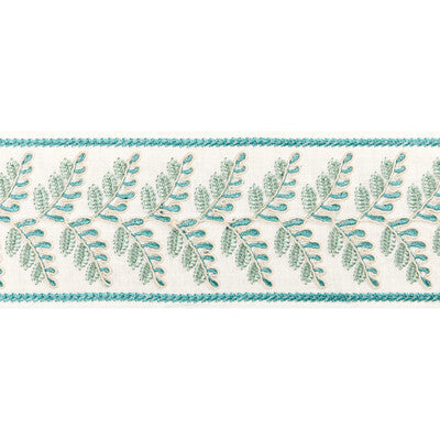 BRUNSCHWIG & FILS T8024100.13.0 FOUGERE BORDER AQUA TRIM - Eade's Wallpaper