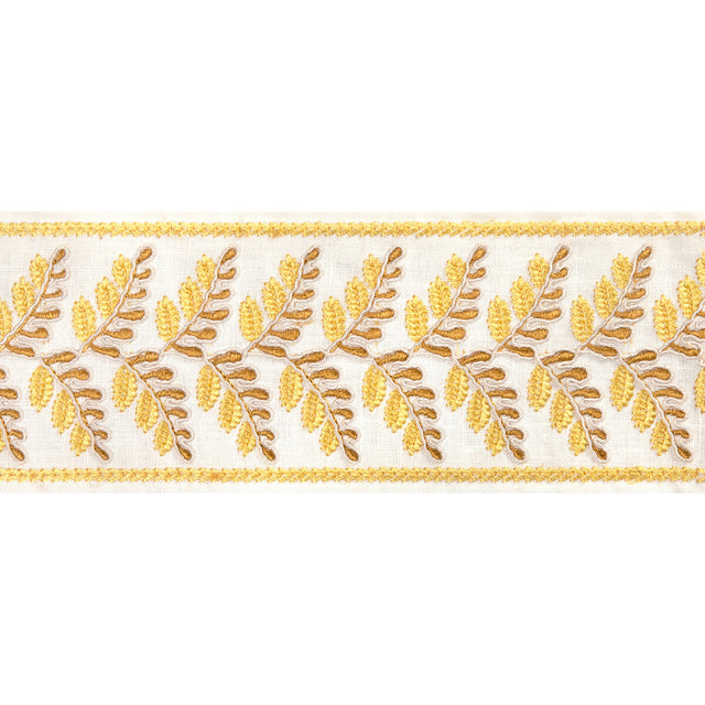 BRUNSCHWIG & FILS T8024100.40.0 FOUGERE BORDER CANARY TRIM - Eade's Wallpaper