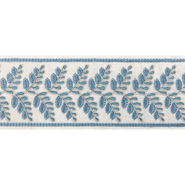 BRUNSCHWIG & FILS T8024100.5.0 FOUGERE BORDER BLUE TRIM - Eade's Wallpaper