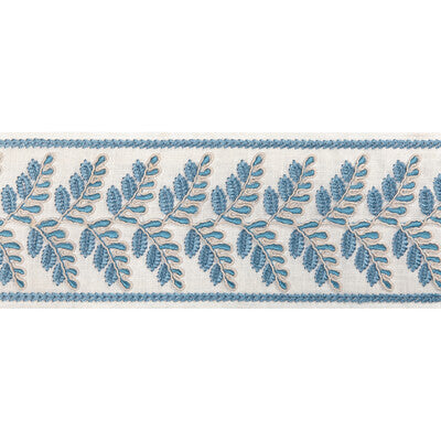 BRUNSCHWIG & FILS T8024100.5.0 FOUGERE BORDER BLUE TRIM - Eade's Wallpaper