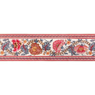 BRUNSCHWIG & FILS T8024102.19.0 LAURIS BORDER RED/BLUE TRIM - Eade's Wallpaper
