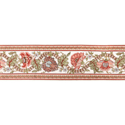 BRUNSCHWIG & FILS T8024102.324.0 LAURIS BORDER APRICOT/SAGE TRIM - Eade's Wallpaper
