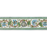 BRUNSCHWIG & FILS T8024102.335.0 LAURIS BORDER AQUA/LEAF TRIM - Eade's Wallpaper