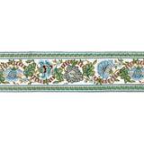 BRUNSCHWIG & FILS T8024102.335.0 LAURIS BORDER AQUA/LEAF TRIM - Eade's Wallpaper