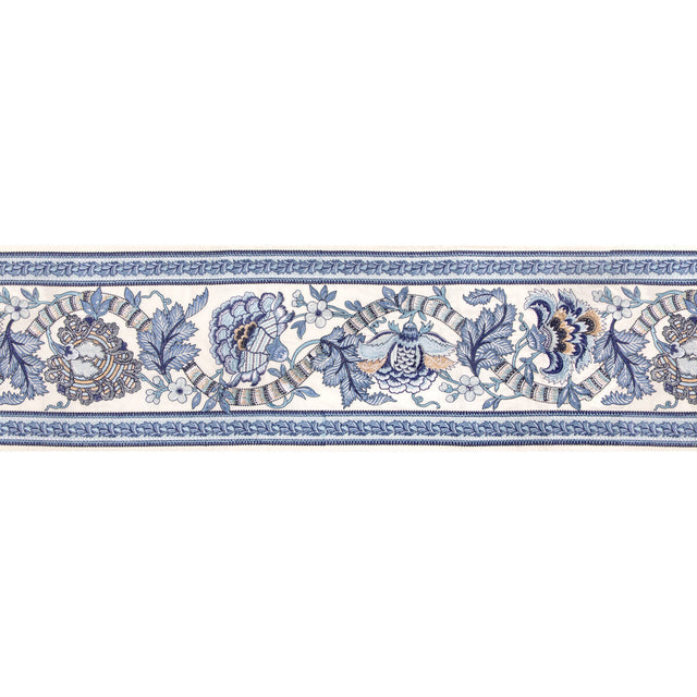 BRUNSCHWIG & FILS T8024102.55.0 LAURIS BORDER BLUE/SKY TRIM - Eade's Wallpaper