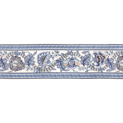 BRUNSCHWIG & FILS T8024102.55.0 LAURIS BORDER BLUE/SKY TRIM - Eade's Wallpaper