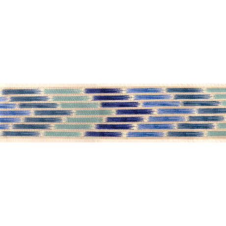 BRUNSCHWIG & FILS T8024103.155.0 CASCADE BORDER BLUE/SKY TRIM - Eade's Wallpaper