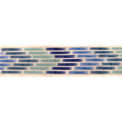 BRUNSCHWIG & FILS T8024103.155.0 CASCADE BORDER BLUE/SKY TRIM - Eade's Wallpaper