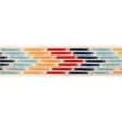 BRUNSCHWIG & FILS T8024103.195.0 CASCADE BORDER RED/BLUE TRIM - Eade's Wallpaper