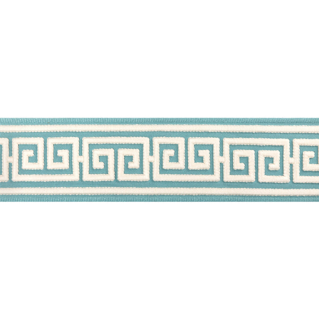BRUNSCHWIG & FILS T8024106.13.0 PAROS TAPE AQUA TRIM - Eade's Wallpaper