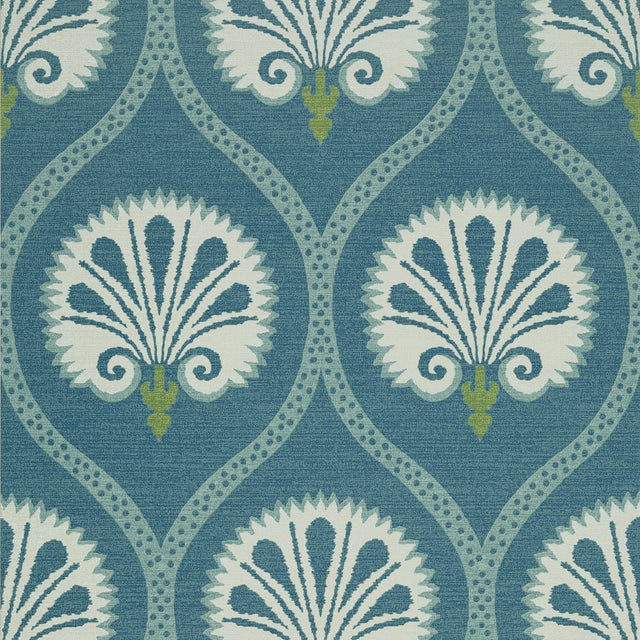 Thibaut KIMBERLY T85020 in Teal Wallpaper - GREENWOOD