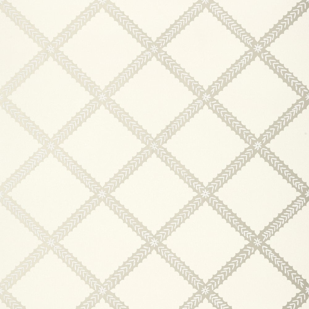 Thibaut T88751 MAJULI TRELLIS Pearl Wallpaper