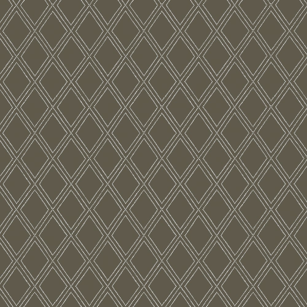 Thibaut T88758 BONAIRE White on Charcoal Wallpaper
