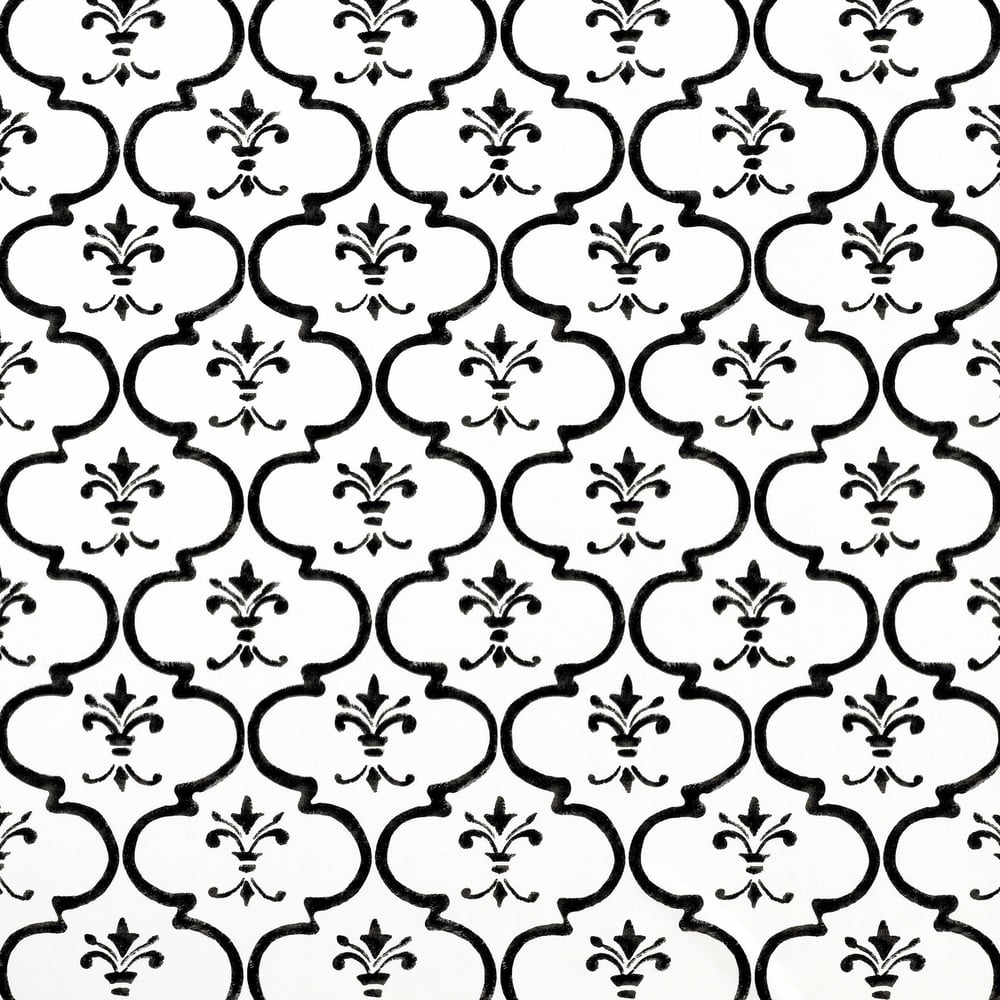 Thibaut T9181 DARIEN Black and White Wallpaper