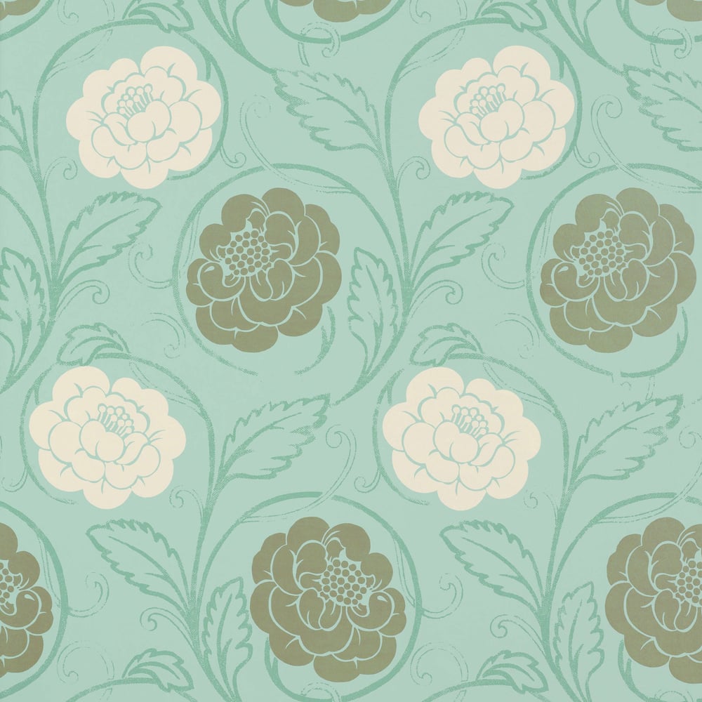 Thibaut T9185 MORRISTOWN Aqua Wallpaper