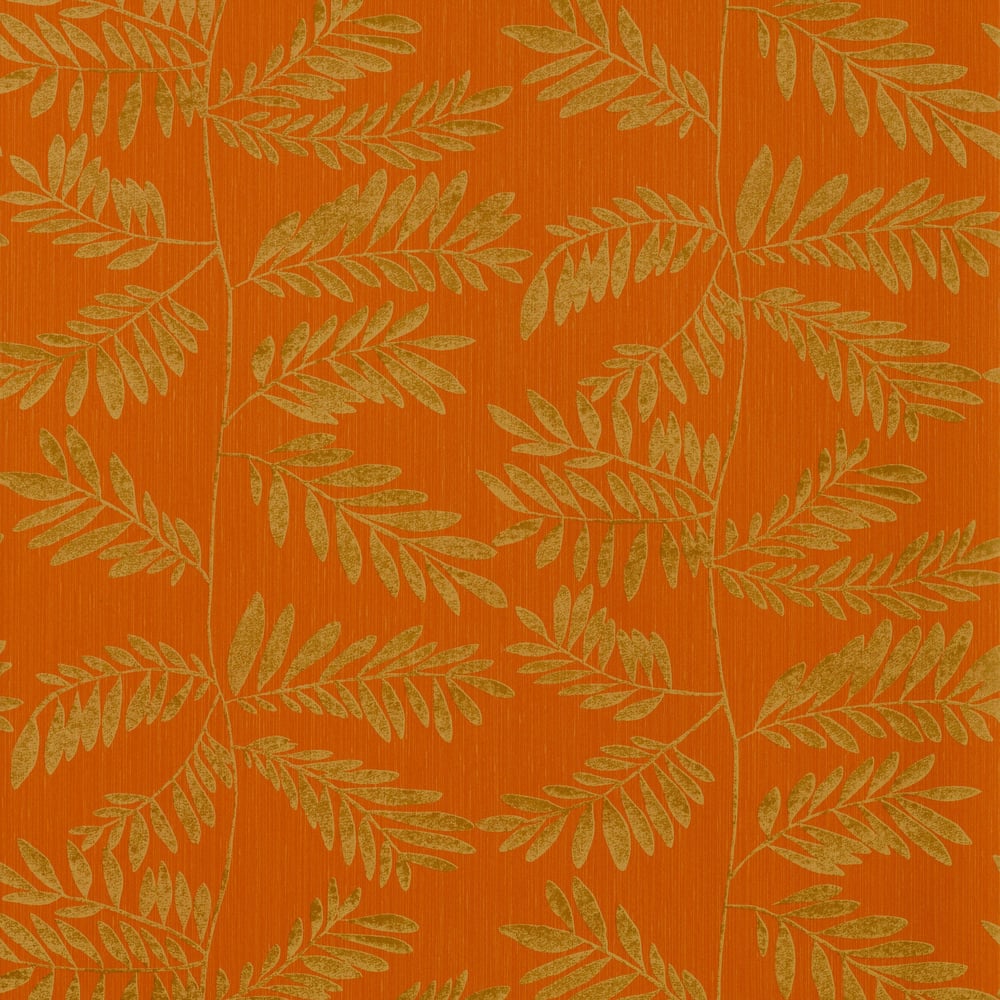 Thibaut T9197 HANA Orange Wallpaper