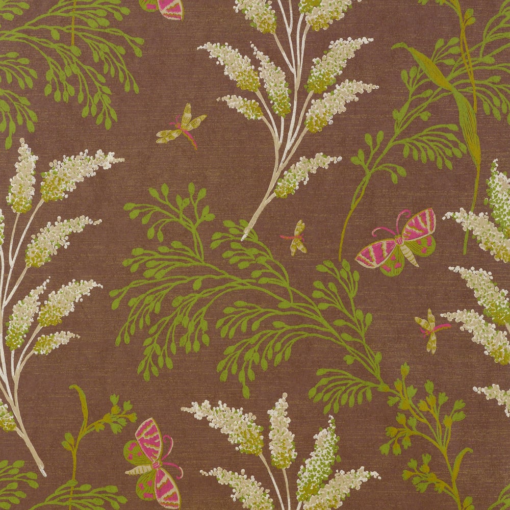 Thibaut T9261 BUTTERFLY GARDEN Brown Wallpaper