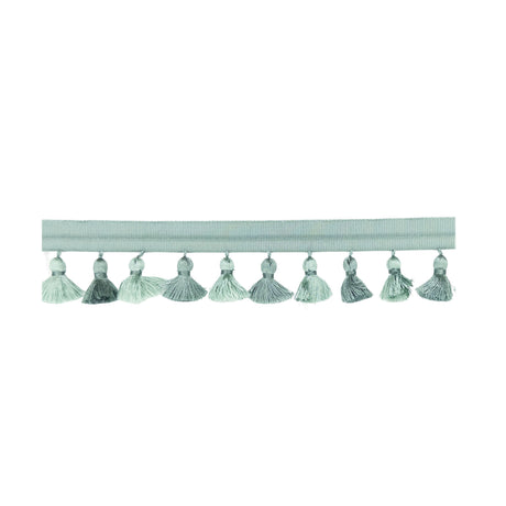 STOUT TANY-4 TANYA TASSEL FRINGE 4 AQUA Fabric - Eades Wallpaper & Fabric