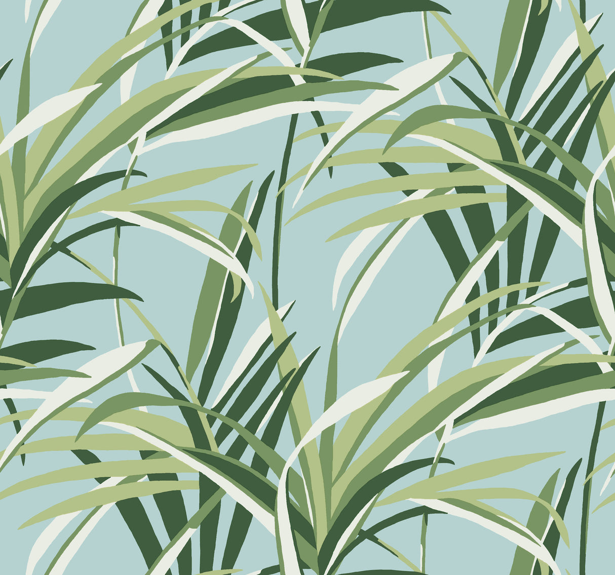 York TC2603 Tropical Paradise Green & Light Blue Wallpaper