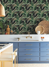 York TC2606 Tropical Paradise Green & Black Wallpaper