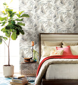 York TC2622 Tropical Toss White Wallpaper