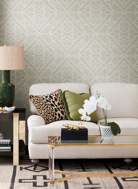 York TC2701 Diamond Macrame Grey Wallpaper
