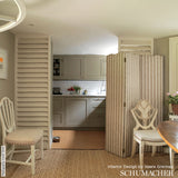 Schumacher Temple Aqua Fabric - Eade's Wallpaper