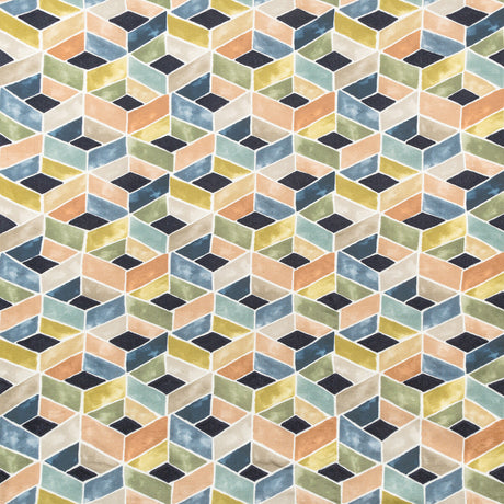 KRAVET COUTURE TESSERAE.50.0 TESSERAE INDIGO MULTI Fabric - Eade's Wallpaper