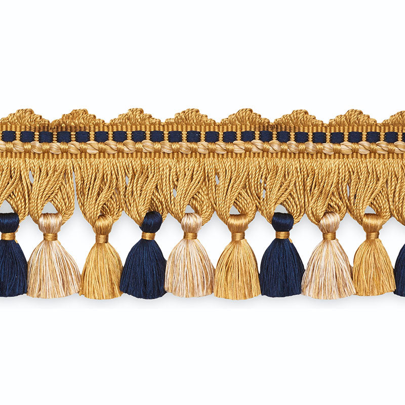 Schumacher TF1014-4 AMANDA TASSEL FRINGE in GOLD/NAVY/ECRU T