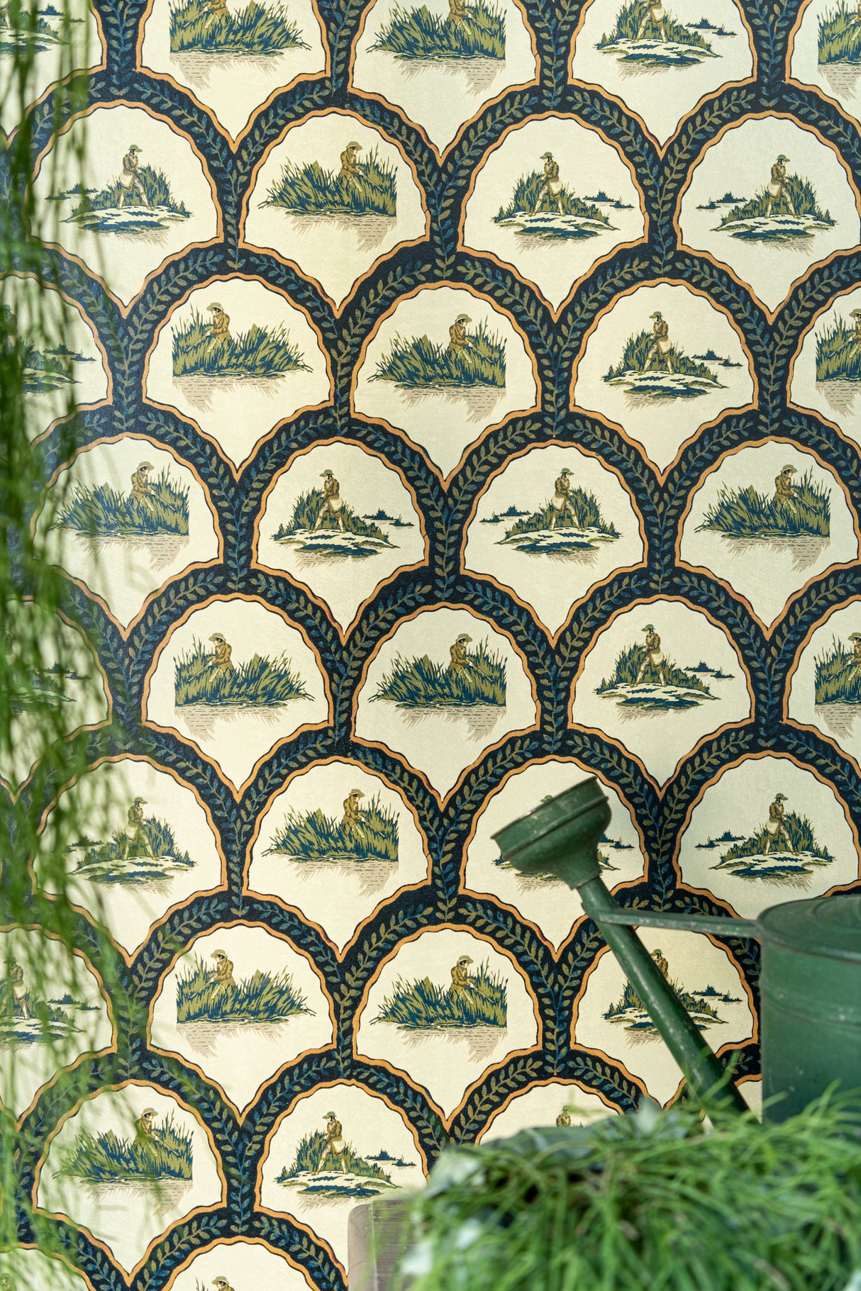 MindtheGap THE HUNTER Pale Green - Wallpaper Collection 2024 - The Wetlands