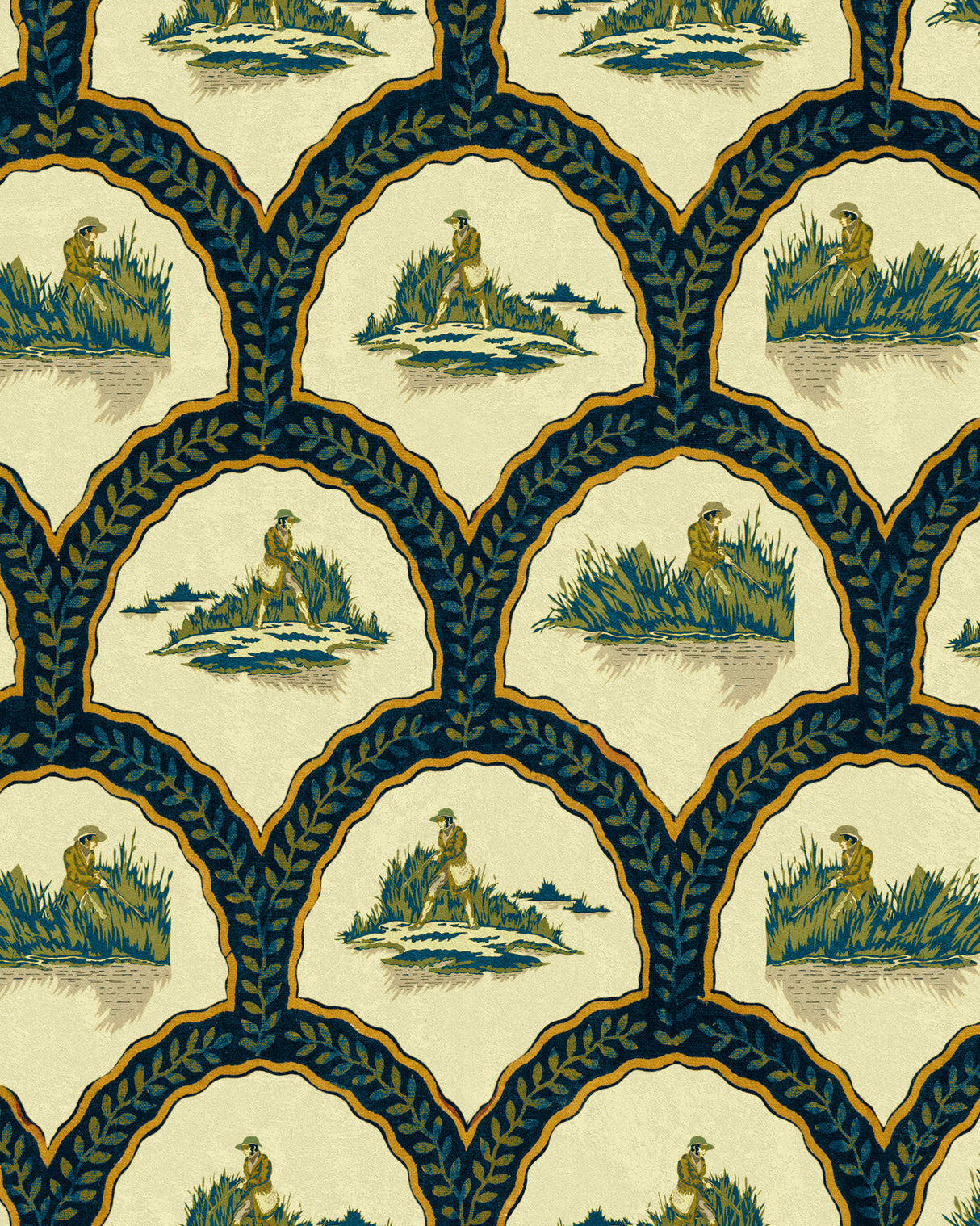 MindtheGap THE HUNTER Pale Green - Wallpaper Collection 2024 - The Wetlands