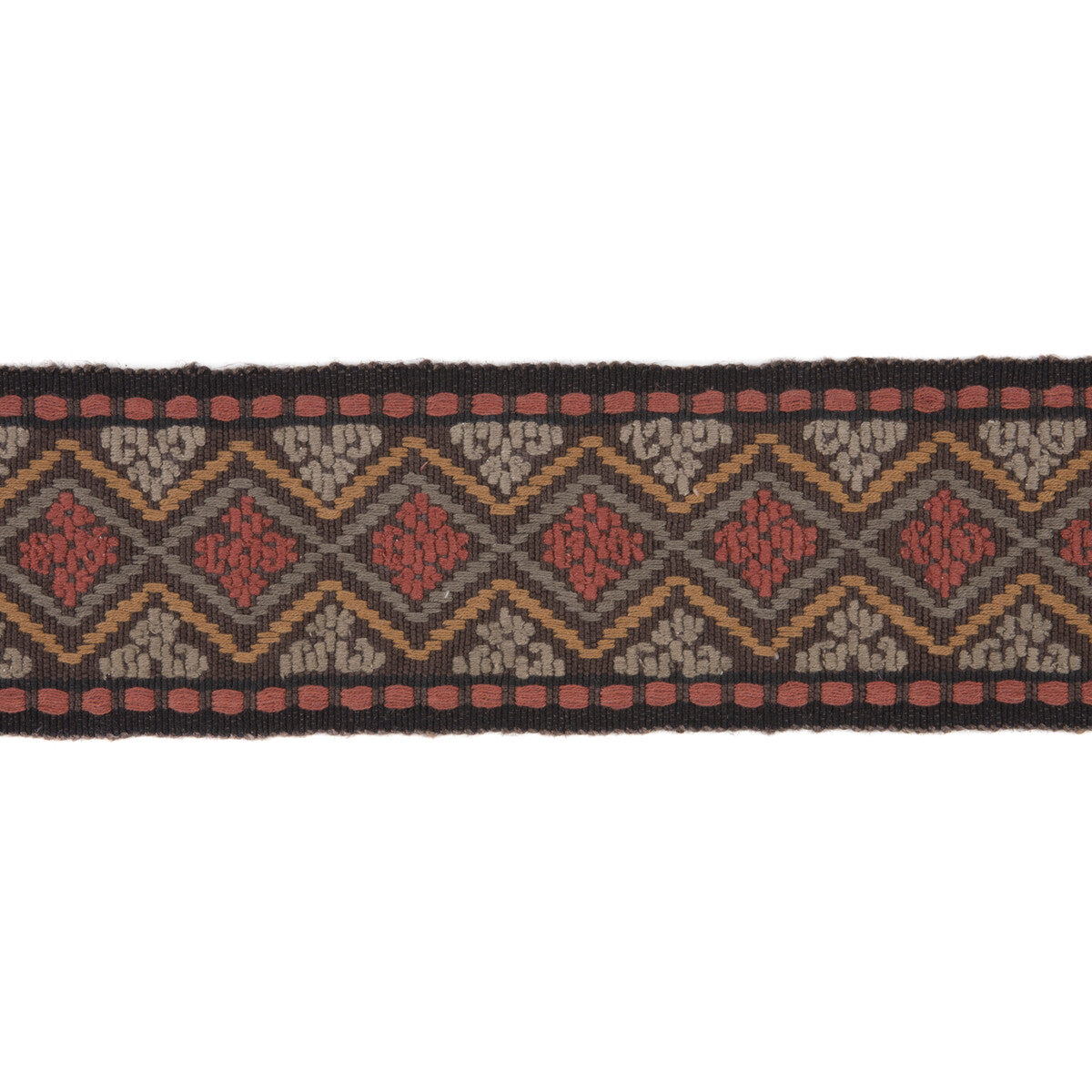 LEE JOFA TL10168.968.0 ERTA ALE TAPE ROUGE/COCOA TRIM - Eade's Wallpaper